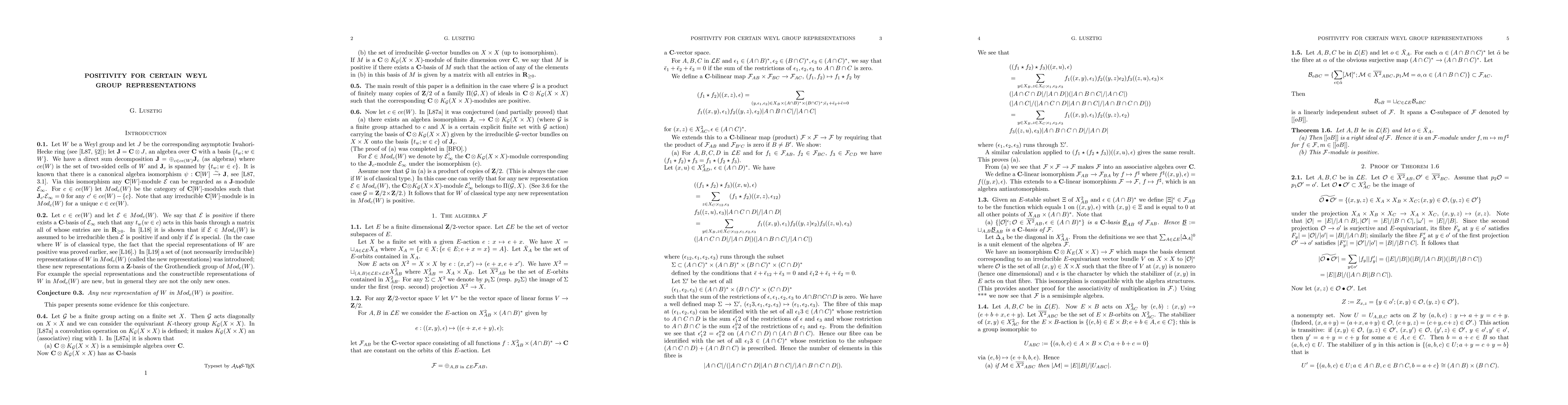 Thumbnail for Positivity for certain Weyl group representations