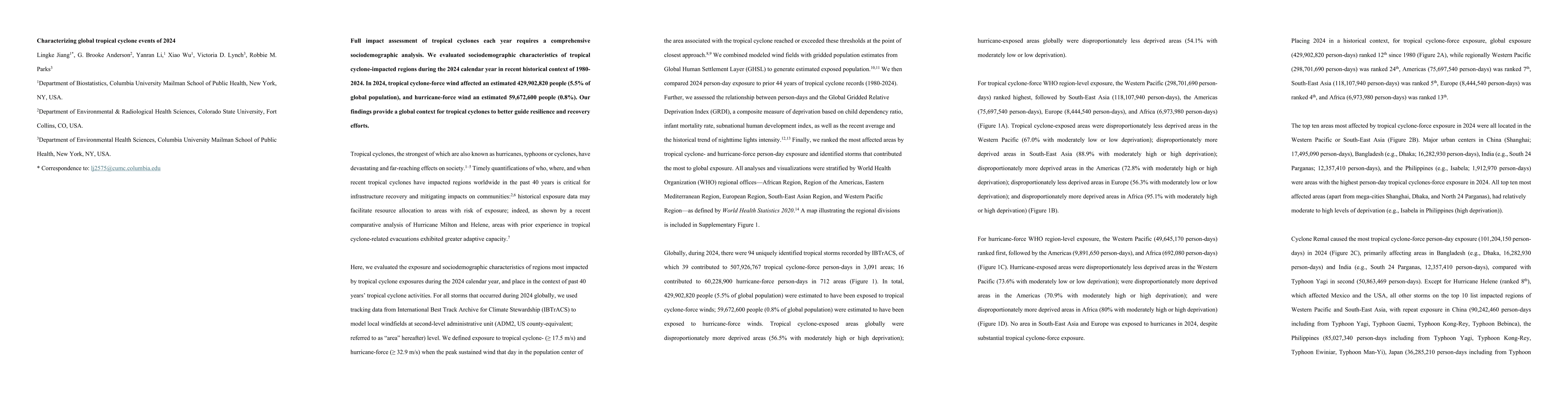 Thumbnail for Characterizing global tropical cyclone events of 2024