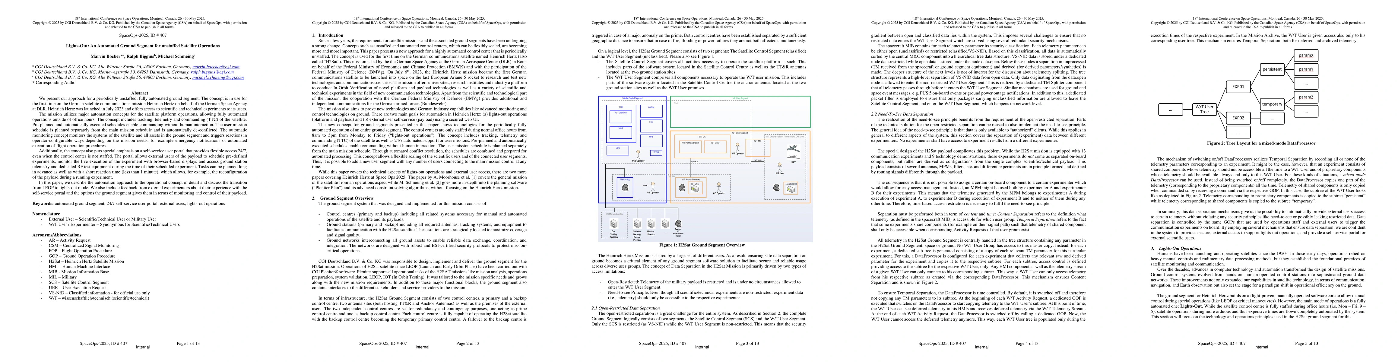 Thumbnail for Lights-Out: An Automated Ground Segment for unstaffed Satellite
  Operations