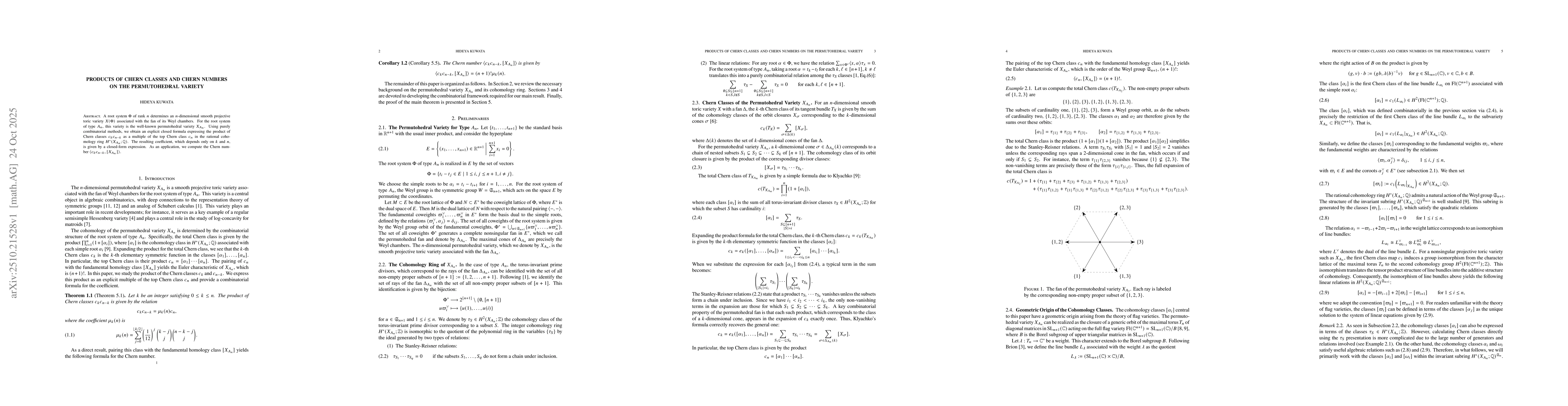 Thumbnail for Products of Chern Classes and Chern Numbers on the Permutohedral Variety