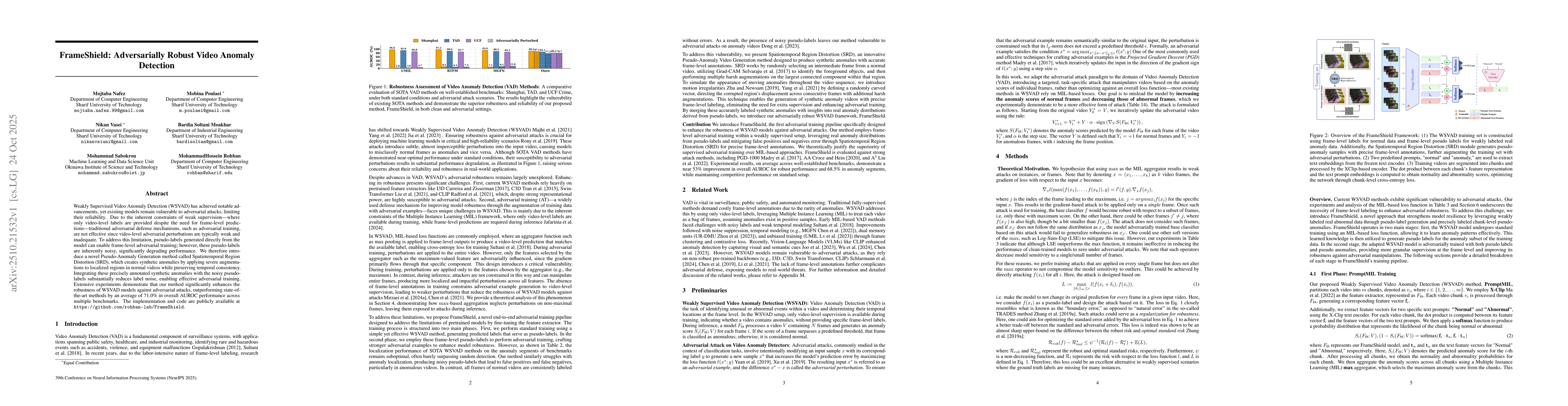 Thumbnail for FrameShield: Adversarially Robust Video Anomaly Detection