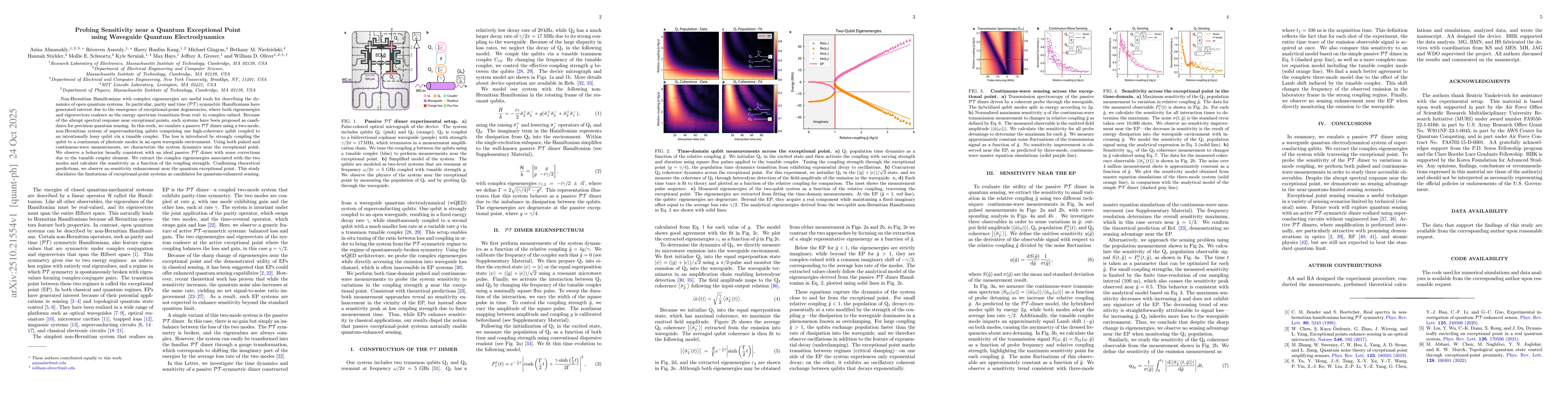 Thumbnail for Probing Sensitivity near a Quantum Exceptional Point using Waveguide
  Quantum Electrodynamics