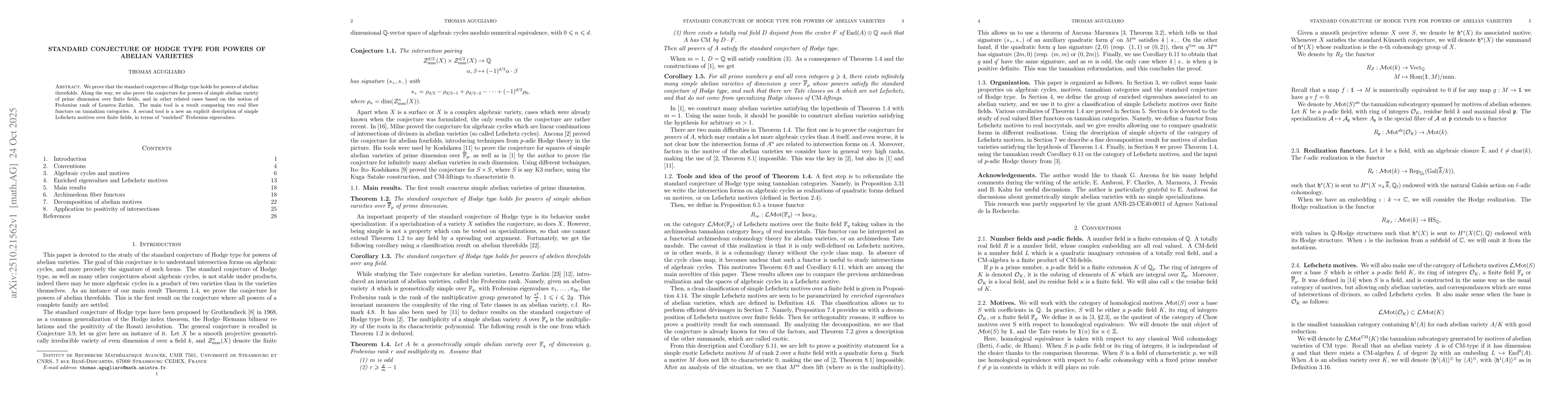 Thumbnail for Standard conjecture of Hodge type for powers of abelian varieties