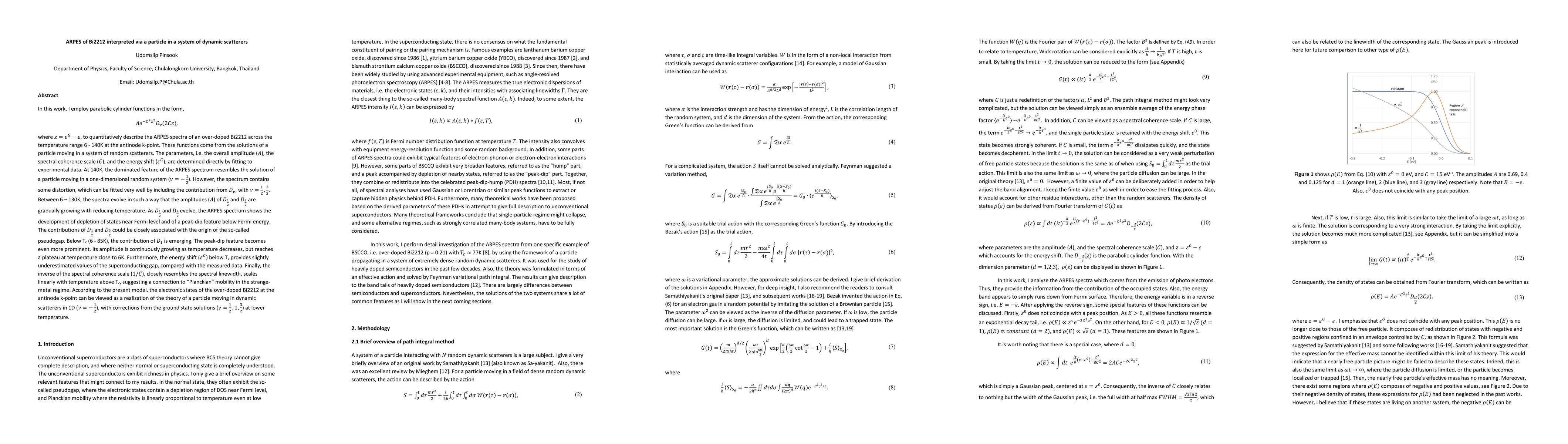 Thumbnail for ARPES of Bi2212 interpreted via a particle in a system of dynamic
  scatterers