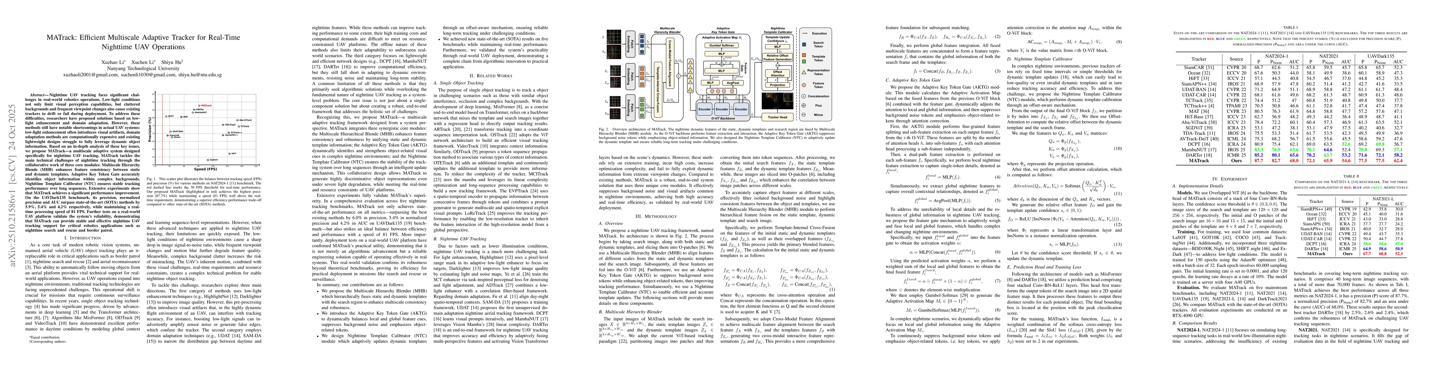 Thumbnail for MATrack: Efficient Multiscale Adaptive Tracker for Real-Time Nighttime
  UAV Operations