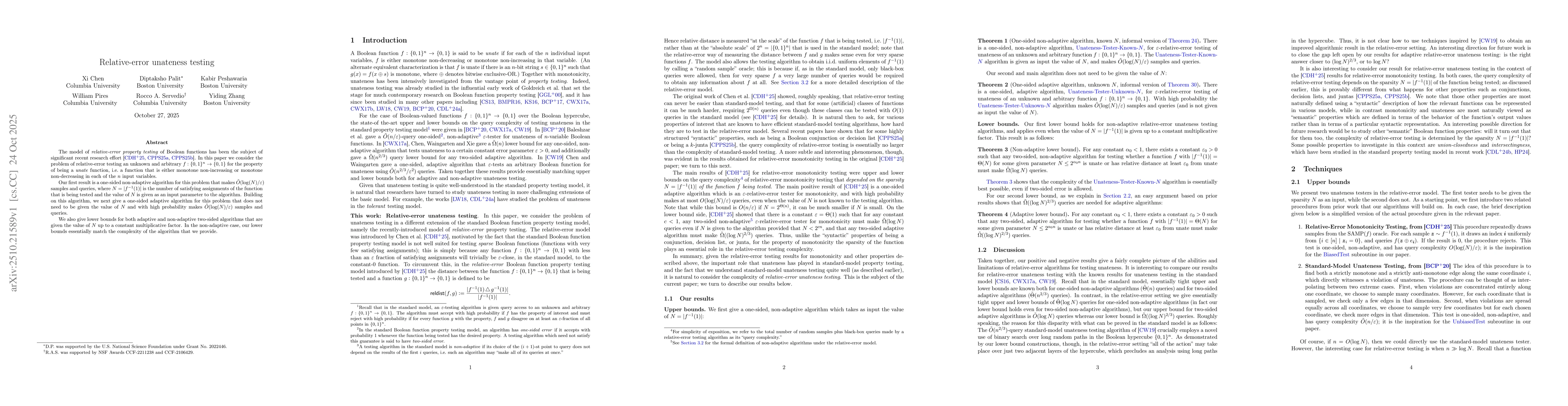 Thumbnail for Relative-error unateness testing