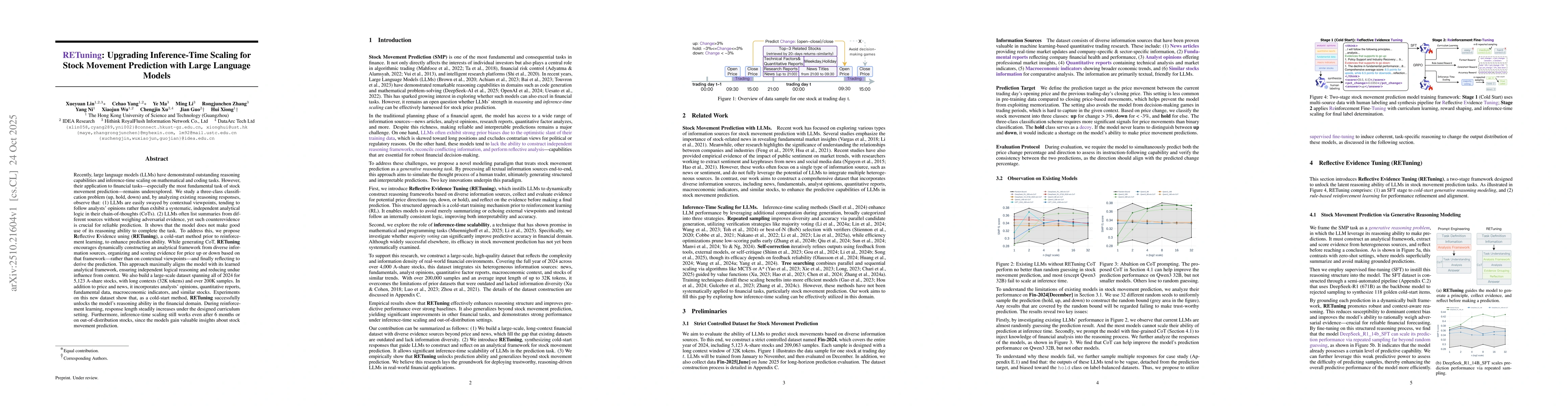 Thumbnail for RETuning: Upgrading Inference-Time Scaling for Stock Movement Prediction
  with Large Language Models