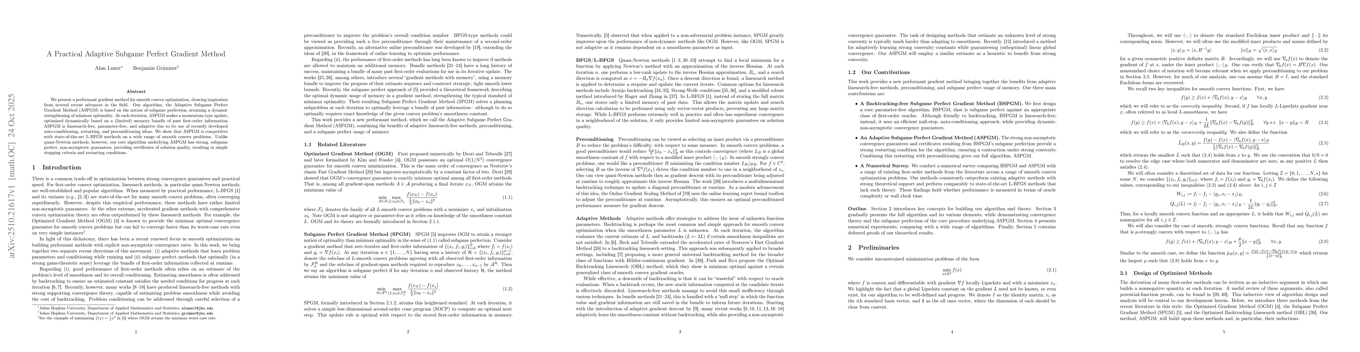 Thumbnail for A Practical Adaptive Subgame Perfect Gradient Method