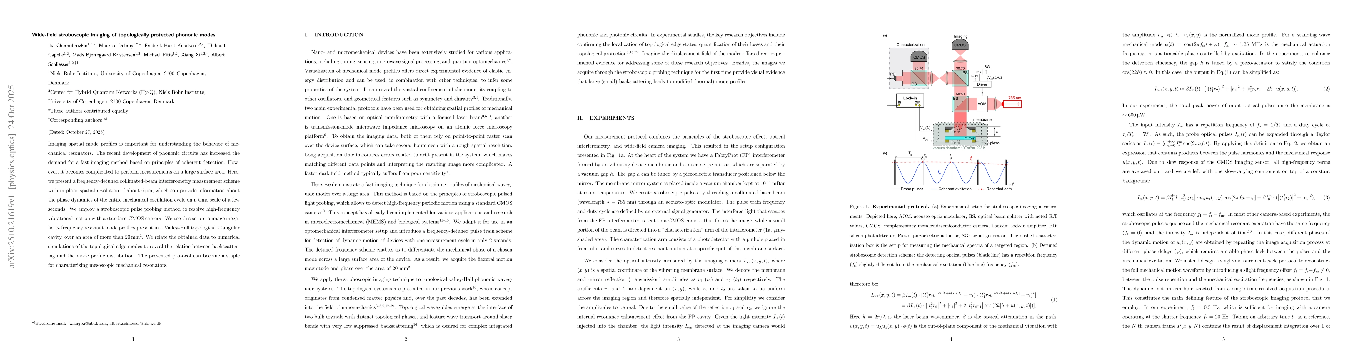 Thumbnail for Wide-field stroboscopic imaging of topologically protected phononic
  modes