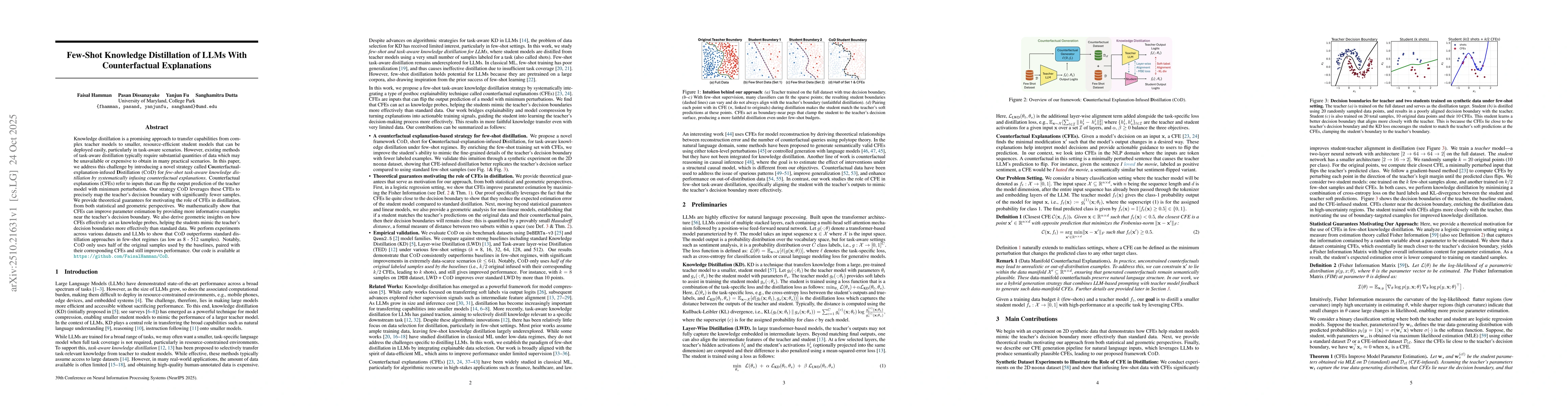 Thumbnail for Few-Shot Knowledge Distillation of LLMs With Counterfactual Explanations