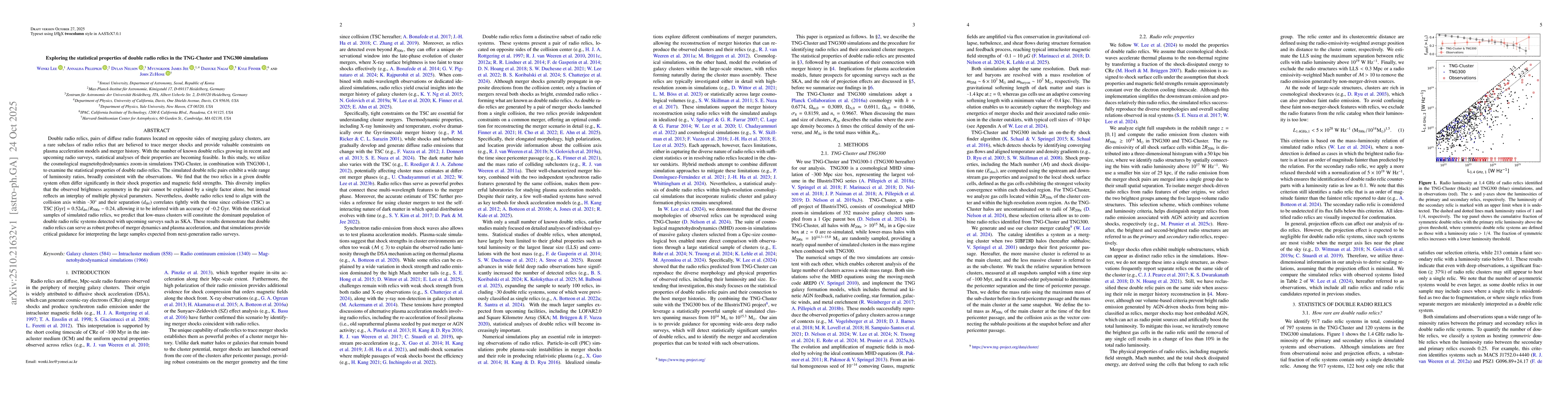 Thumbnail for Exploring the statistical properties of double radio relics in the
  TNG-Cluster and TNG300 simulations