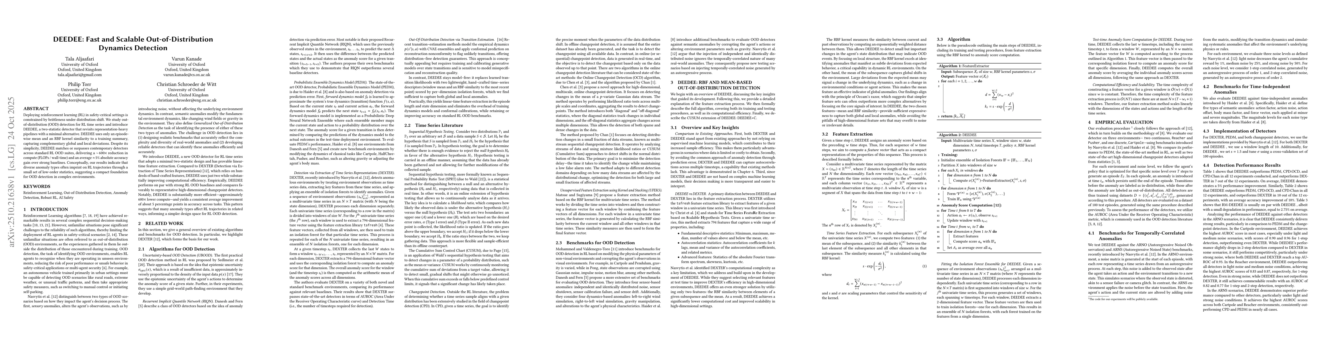 Thumbnail for DEEDEE: Fast and Scalable Out-of-Distribution Dynamics Detection