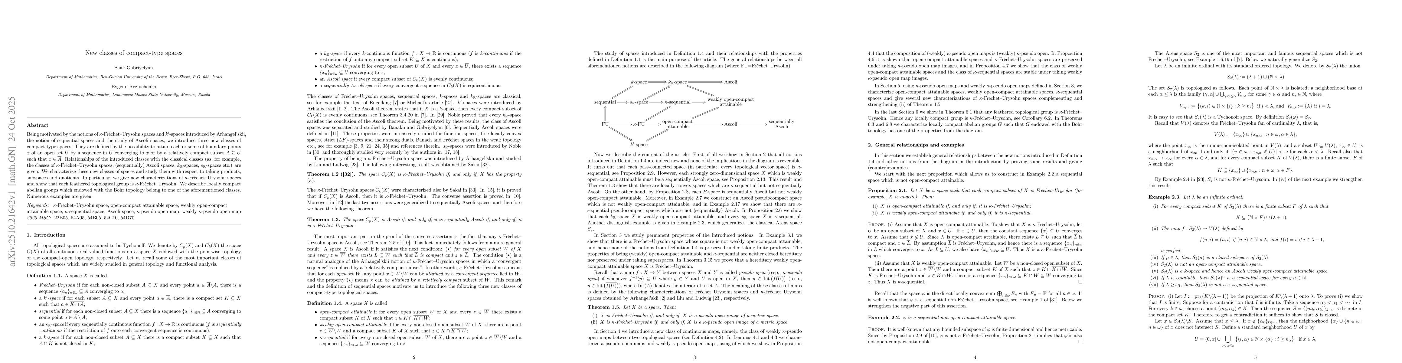 Thumbnail for New classes of compact-type spaces
