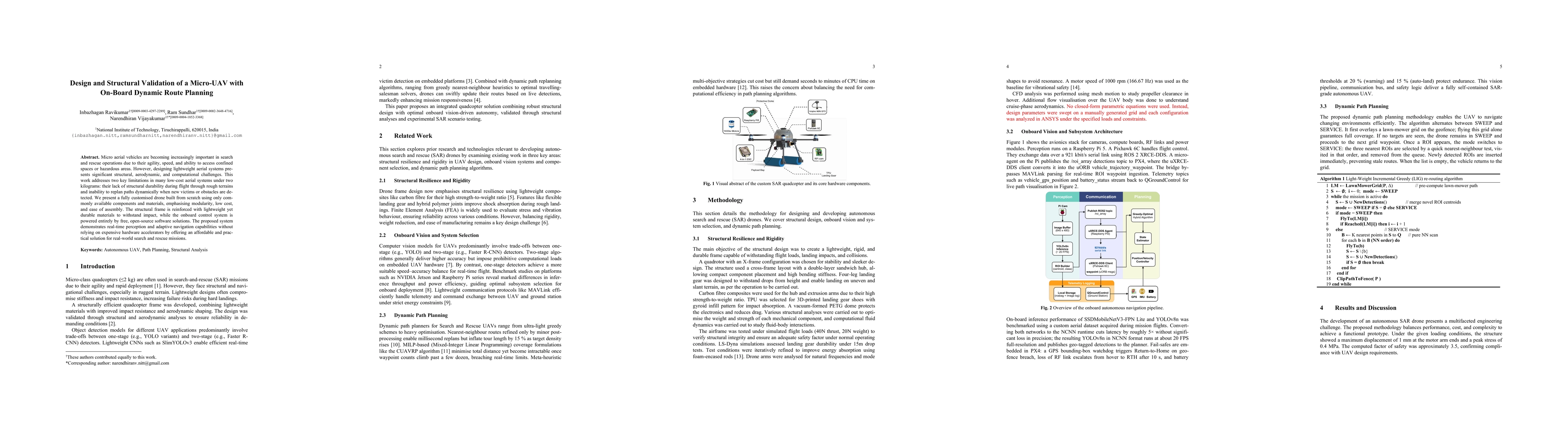 Thumbnail for Design and Structural Validation of a Micro-UAV with On-Board Dynamic
  Route Planning