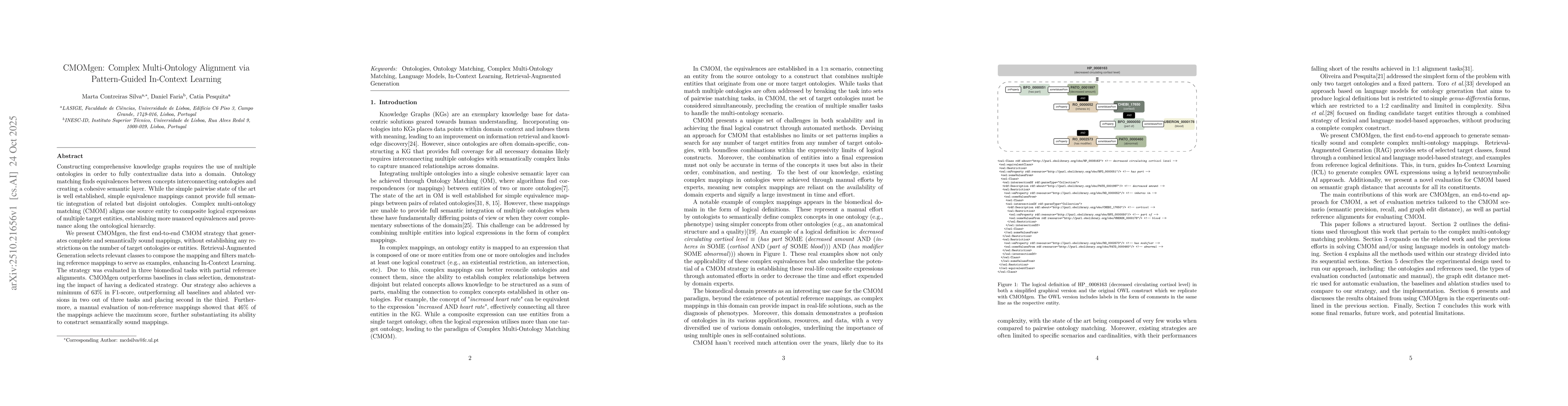 Thumbnail for CMOMgen: Complex Multi-Ontology Alignment via Pattern-Guided In-Context
  Learning