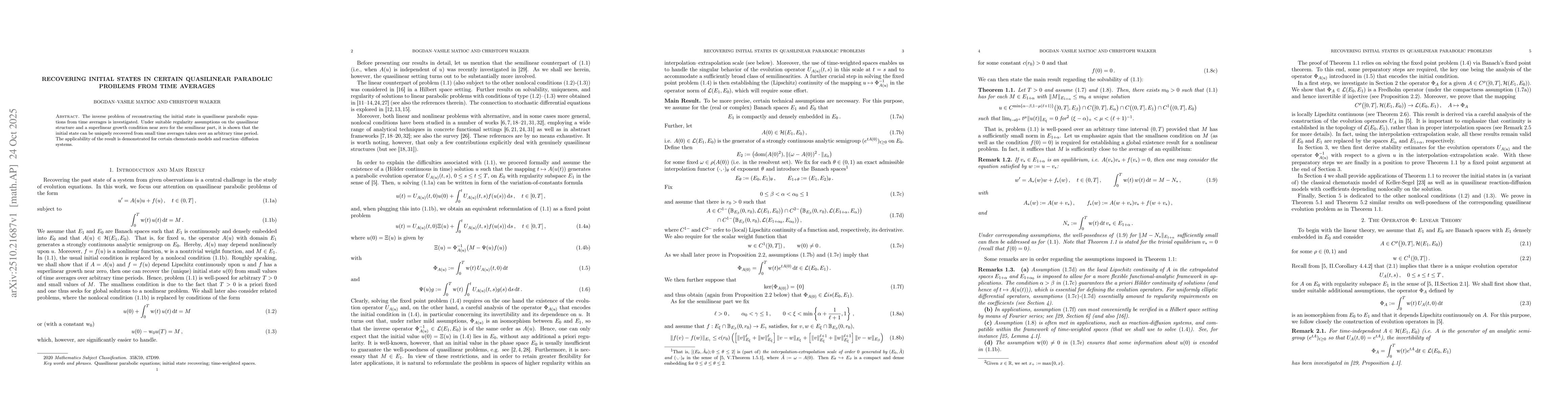 Thumbnail for Recovering Initial States in Certain Quasilinear Parabolic Problems from
  Time Averages