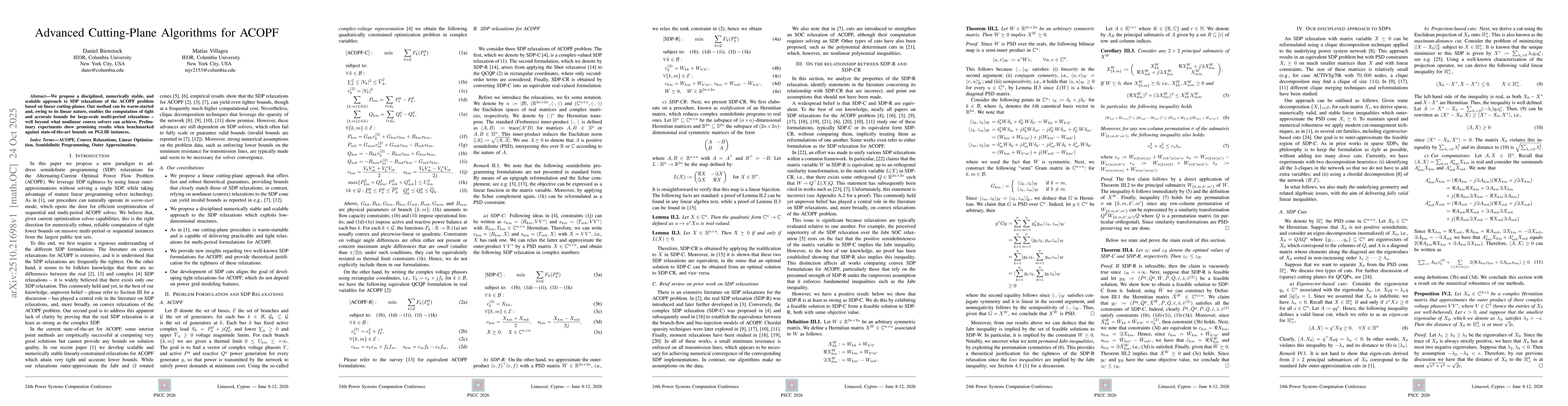 Thumbnail for Advanced Cutting-Plane Algorithms for ACOPF