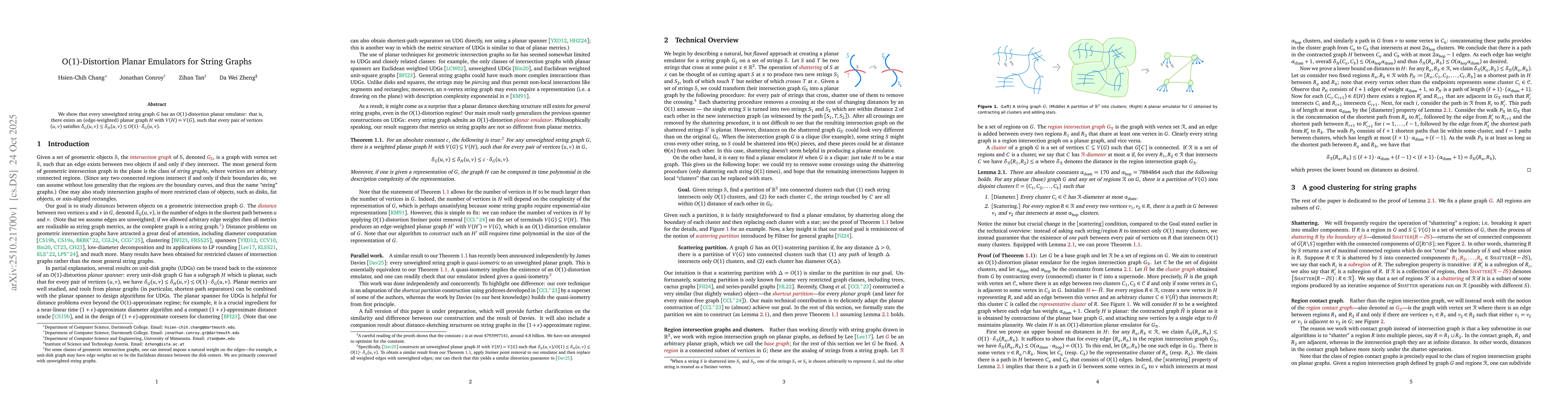 Thumbnail for O(1)-Distortion Planar Emulators for String Graphs