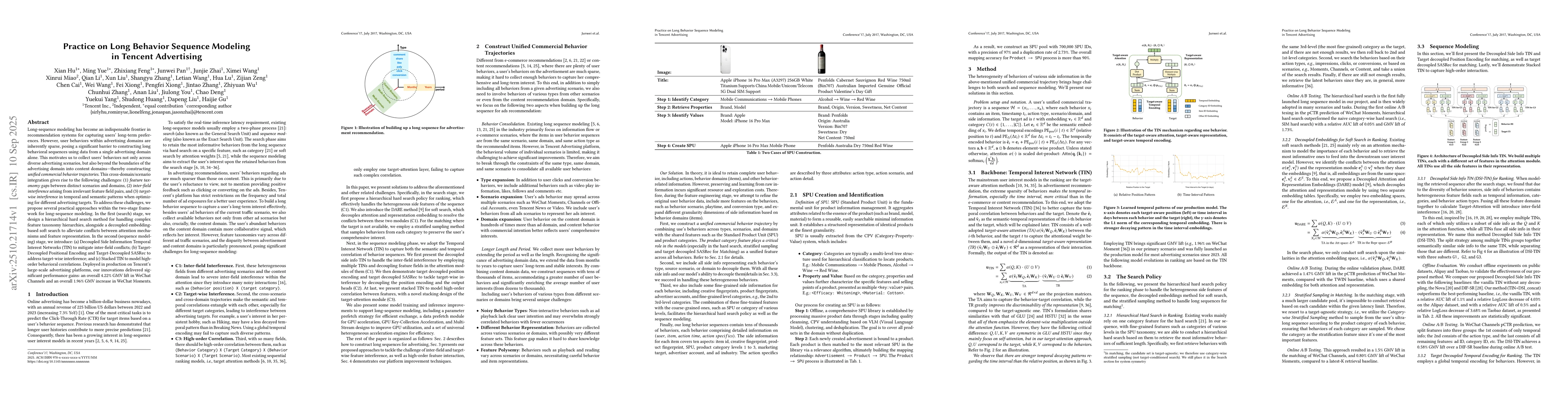 Thumbnail for Practice on Long Behavior Sequence Modeling in Tencent Advertising