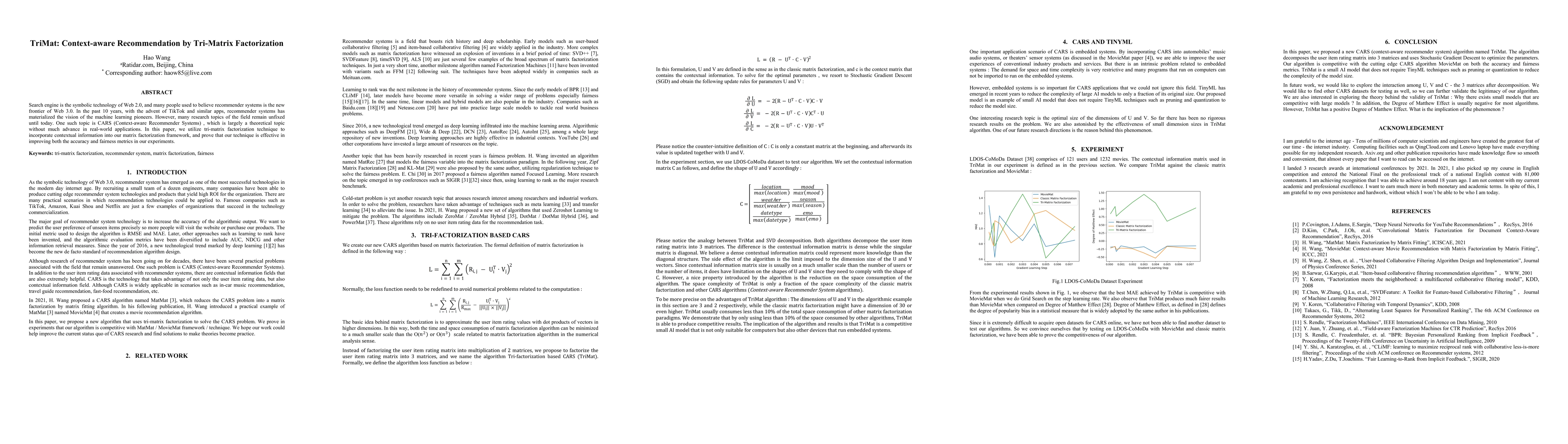 Thumbnail for TriMat: Context-aware Recommendation by Tri-Matrix Factorization