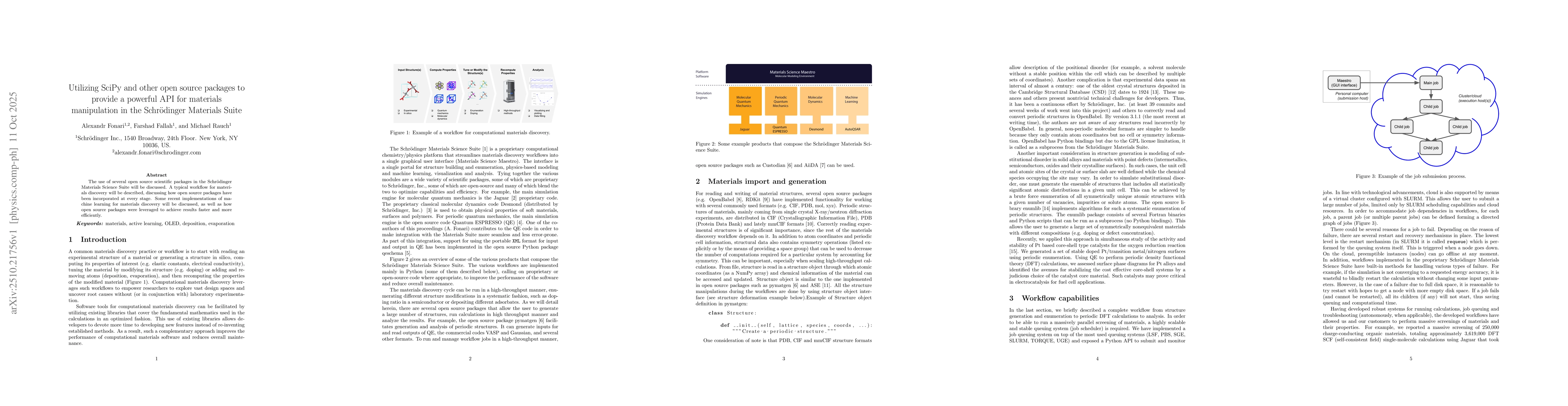 Thumbnail for Utilizing SciPy and other open source packages to provide a powerful API
  for materials manipulation in the Schrödinger Materials Suite