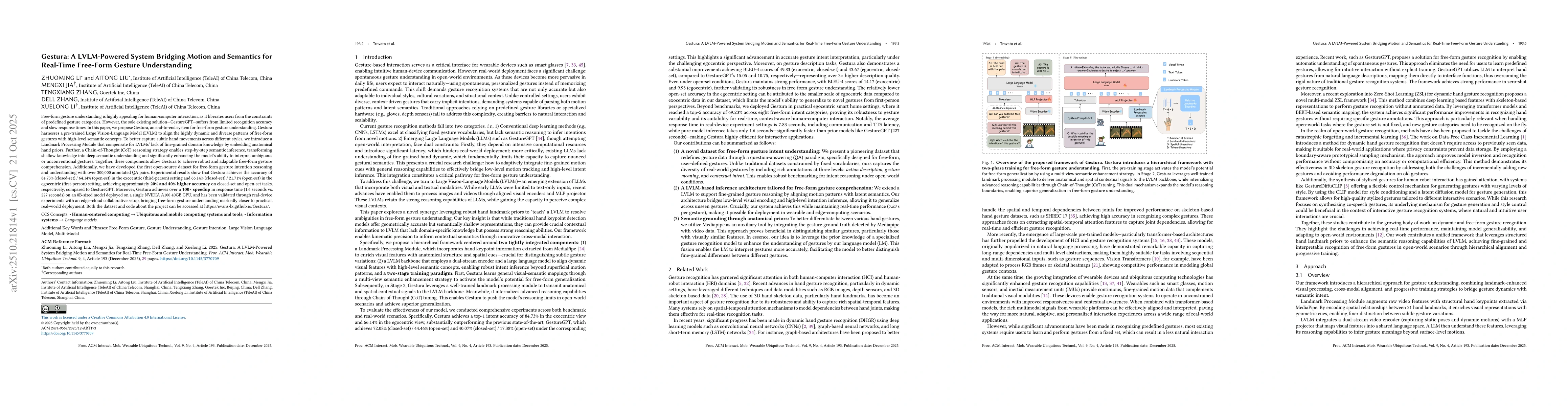 Thumbnail for Gestura: A LVLM-Powered System Bridging Motion and Semantics for
  Real-Time Free-Form Gesture Understanding