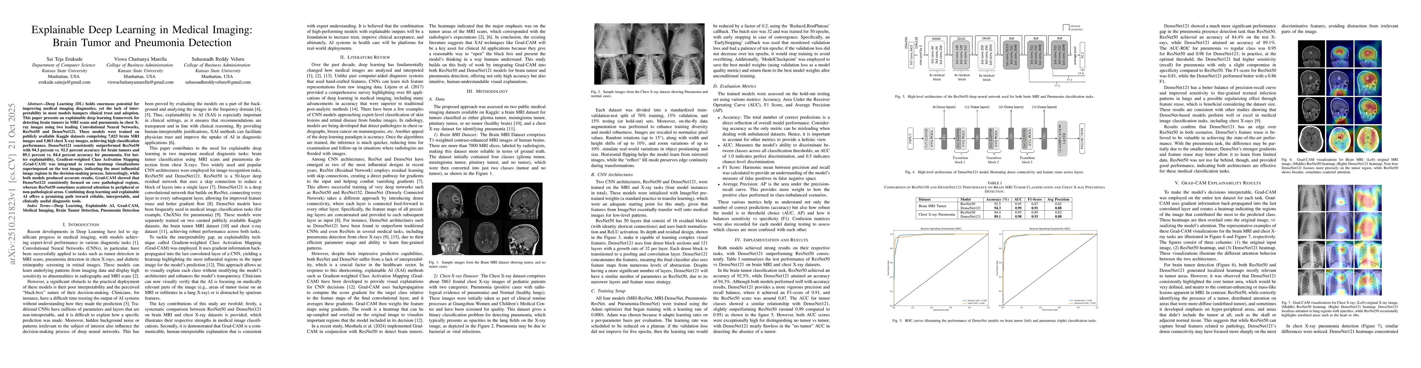 Thumbnail for Explainable Deep Learning in Medical Imaging: Brain Tumor and Pneumonia
  Detection