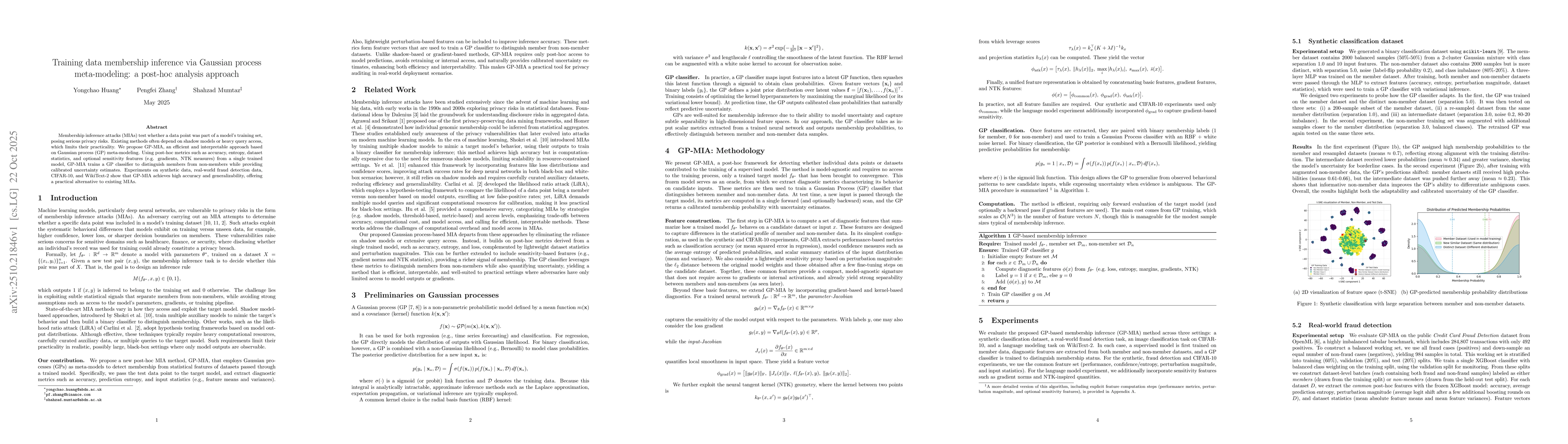 Thumbnail for Training data membership inference via Gaussian process meta-modeling: a
  post-hoc analysis approach