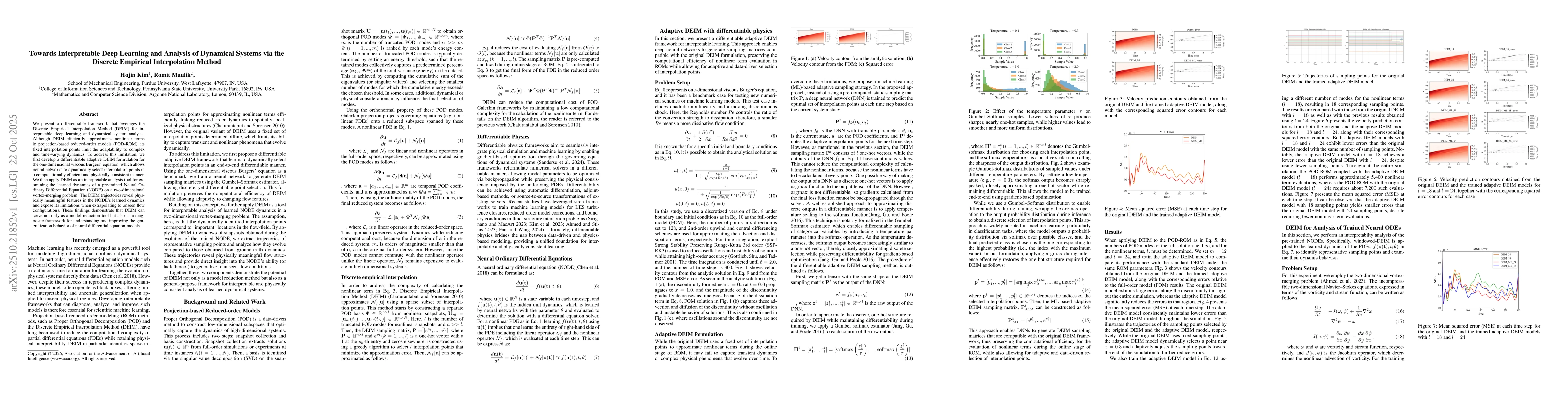Thumbnail for Towards Interpretable Deep Learning and Analysis of Dynamical Systems
  via the Discrete Empirical Interpolation Method