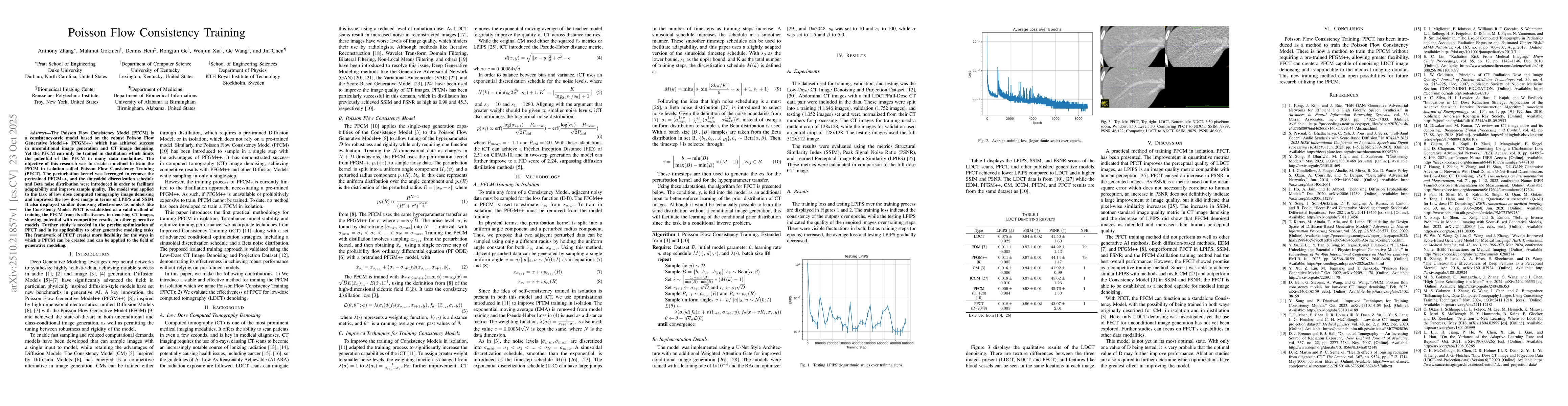 Thumbnail for Poisson Flow Consistency Training