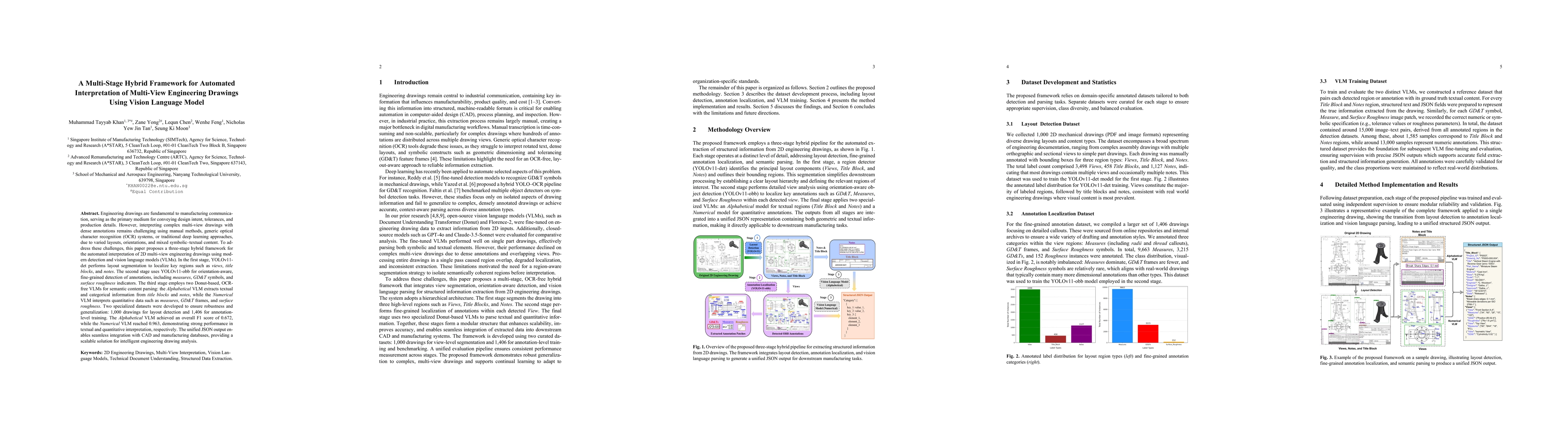 Thumbnail for A Multi-Stage Hybrid Framework for Automated Interpretation of
  Multi-View Engineering Drawings Using Vision Language Model
