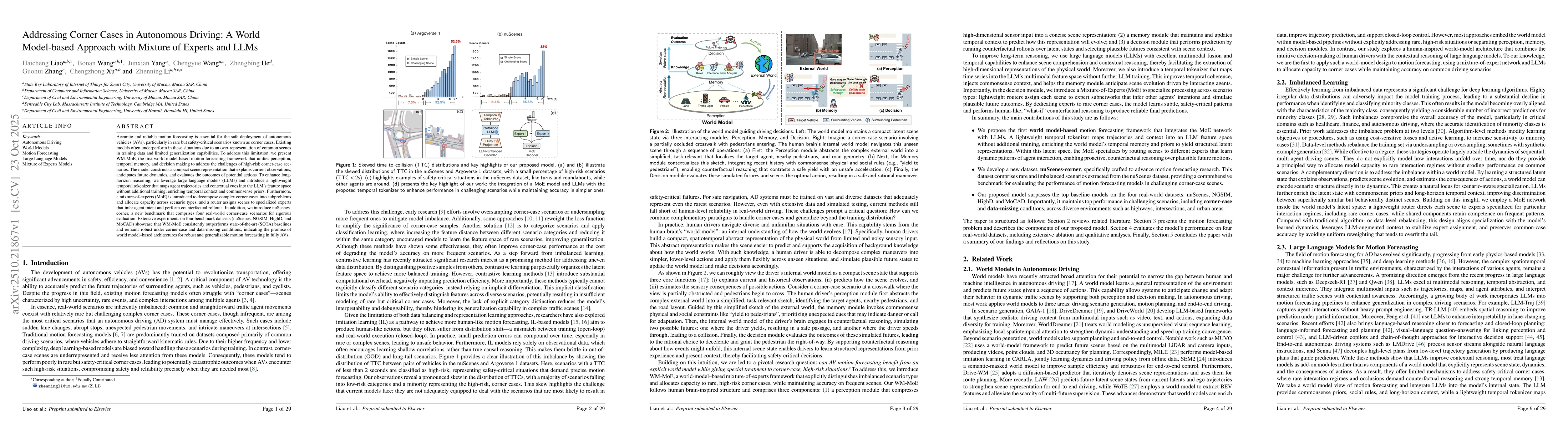 Thumbnail for Addressing Corner Cases in Autonomous Driving: A World Model-based
  Approach with Mixture of Experts and LLMs