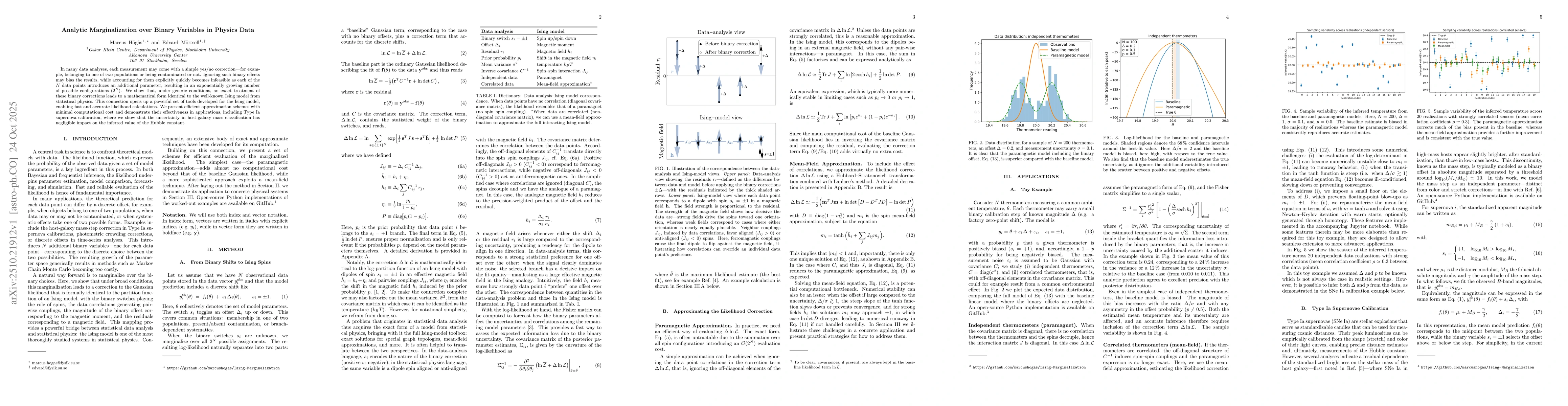 Thumbnail for Analytic Marginalization over Binary Variables in Physics Data