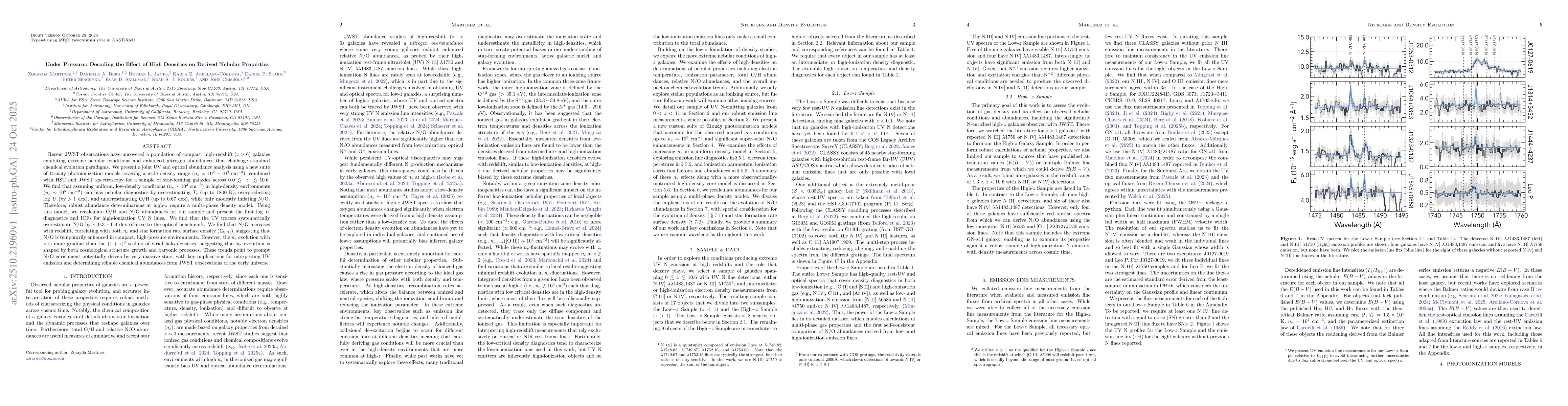 Thumbnail for Under Pressure: Decoding the Effect of High Densities on Derived Nebular
  Properties