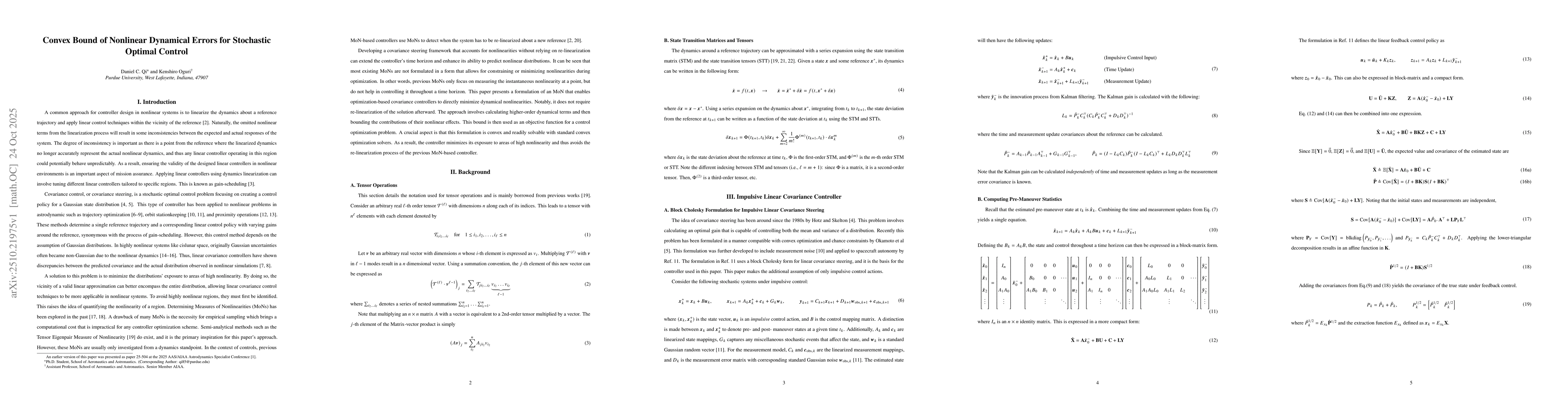 Thumbnail for Convex Bound of Nonlinear Dynamical Errors for Stochastic Optimal
  Control