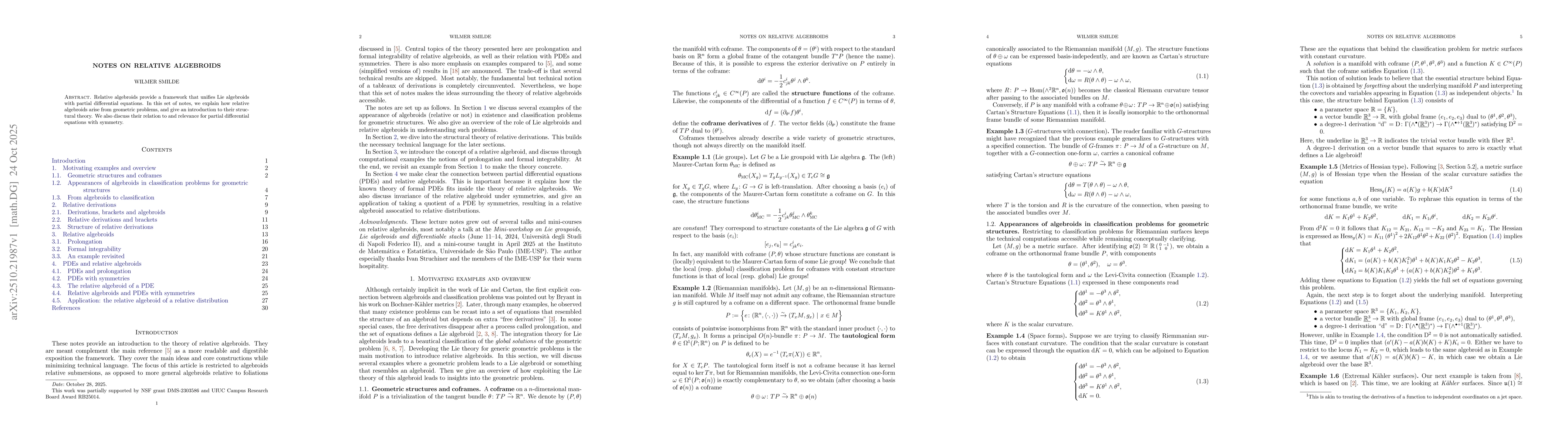 Thumbnail for Notes on relative algebroids