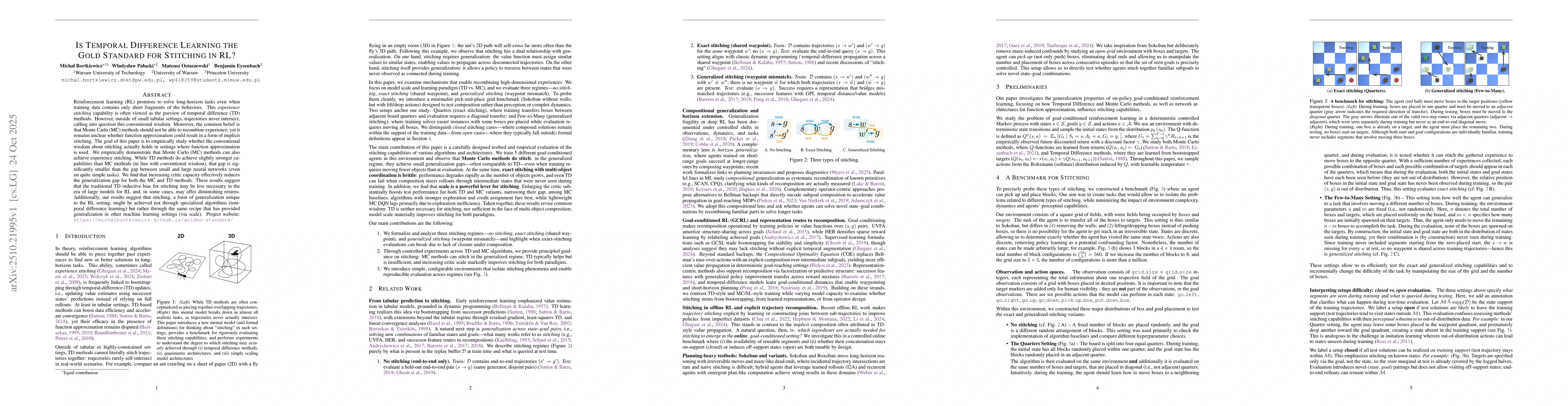 Thumbnail for Is Temporal Difference Learning the Gold Standard for Stitching in RL?