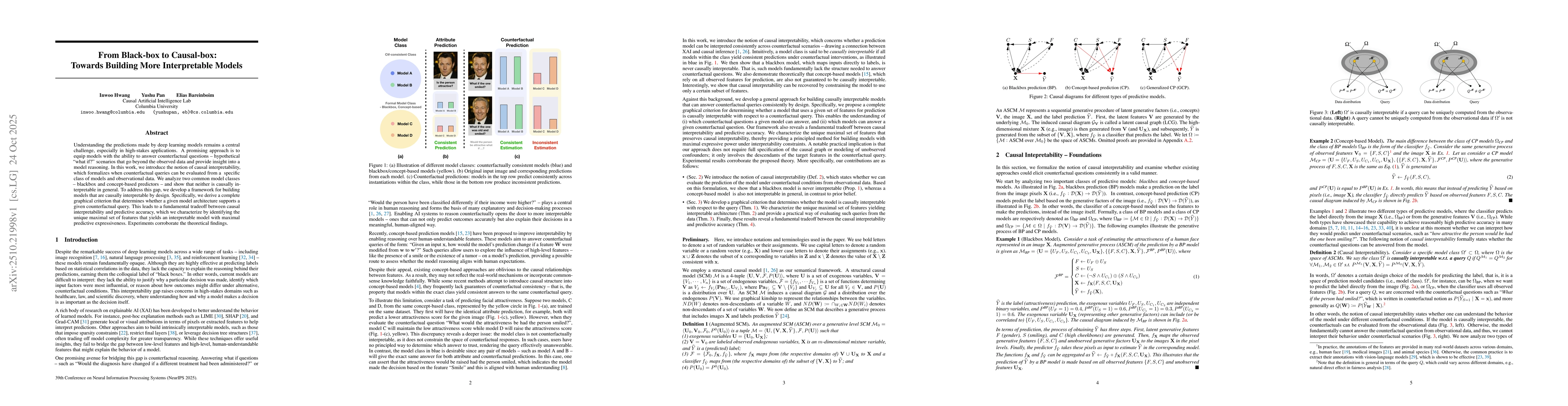 Thumbnail for From Black-box to Causal-box: Towards Building More Interpretable Models