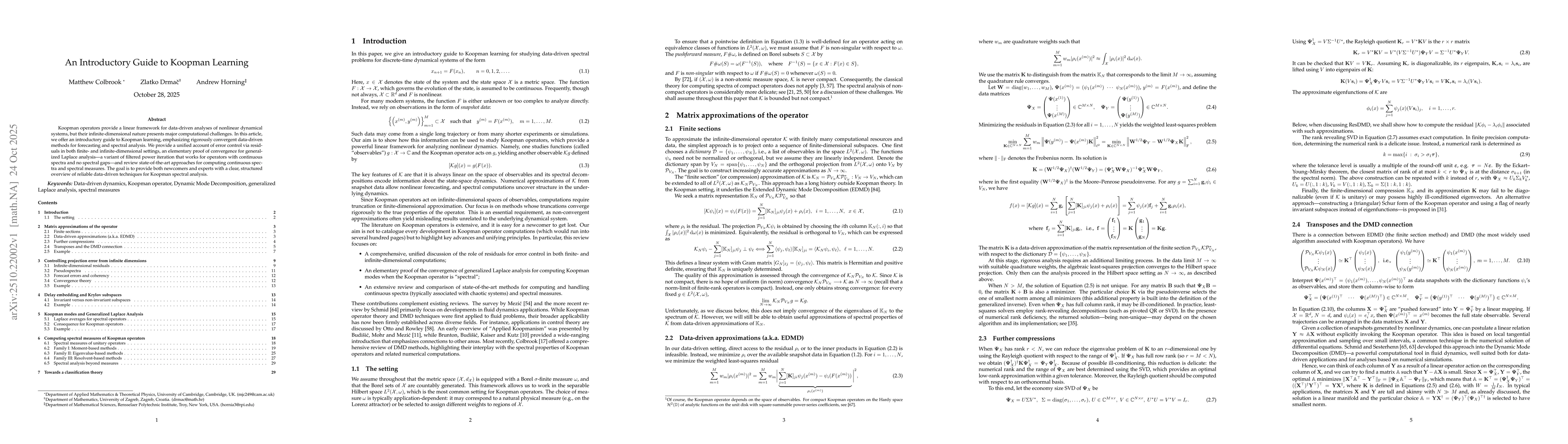 Thumbnail for An Introductory Guide to Koopman Learning