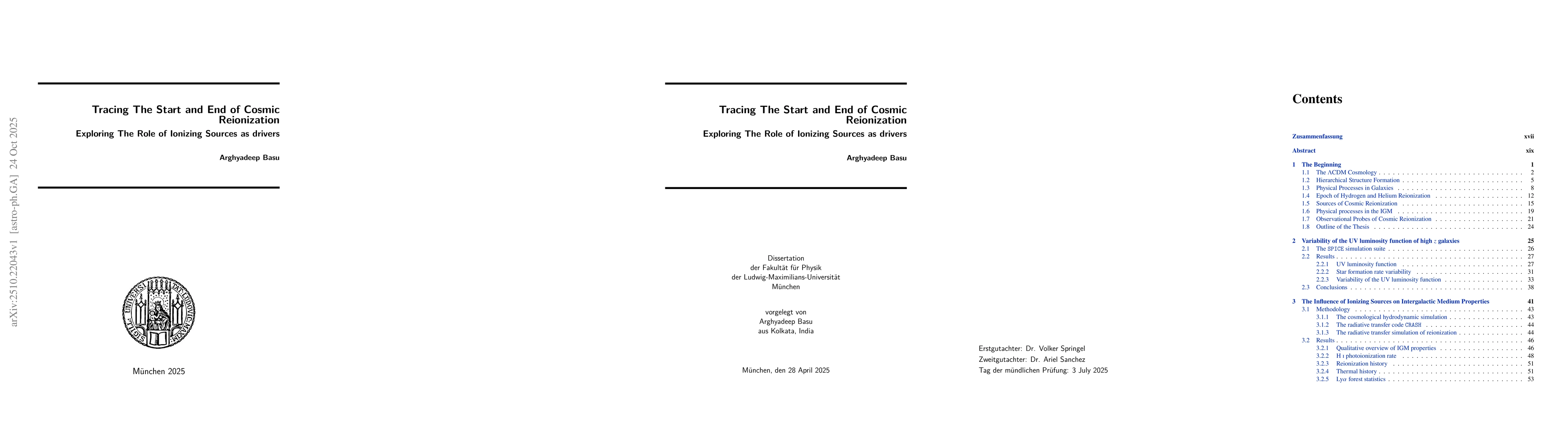Thumbnail for Tracing The Start and End of Cosmic Reionization -- Exploring The Role
  of Ionizing Sources as drivers