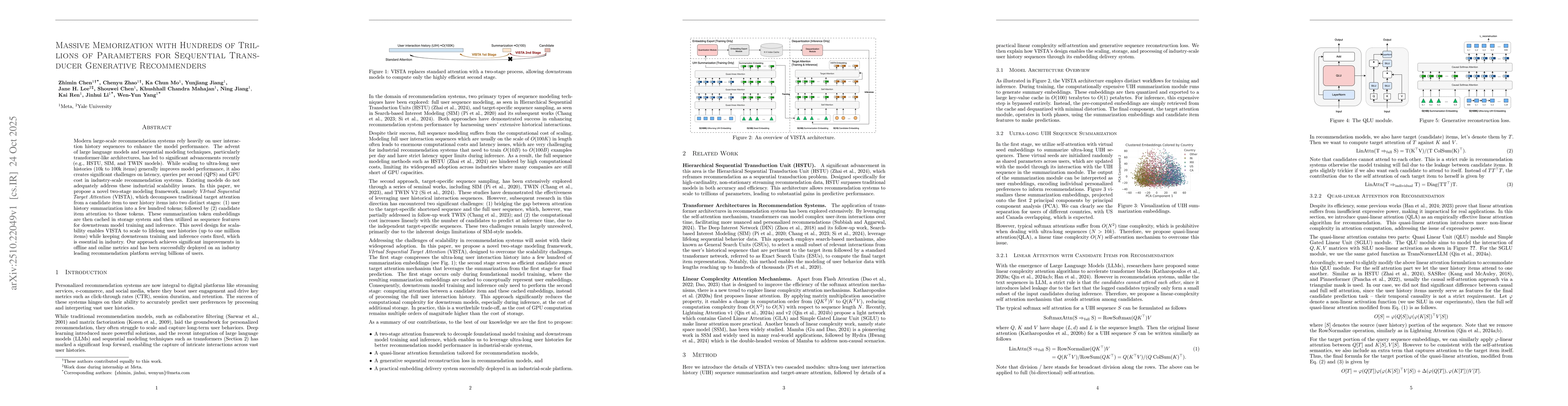 Thumbnail for Massive Memorization with Hundreds of Trillions of Parameters for
  Sequential Transducer Generative Recommenders