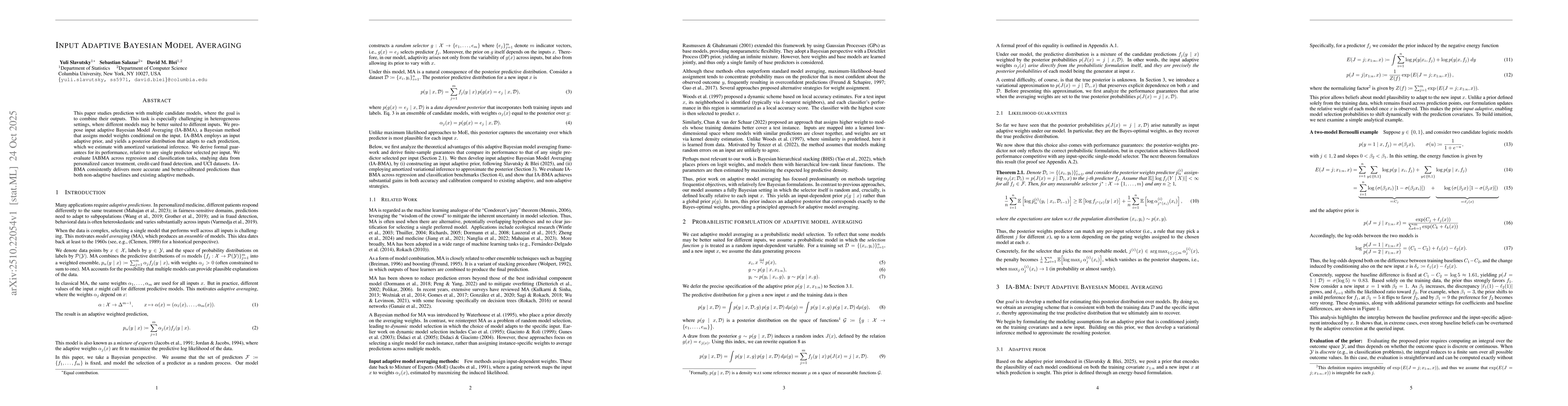 Thumbnail for Input Adaptive Bayesian Model Averaging