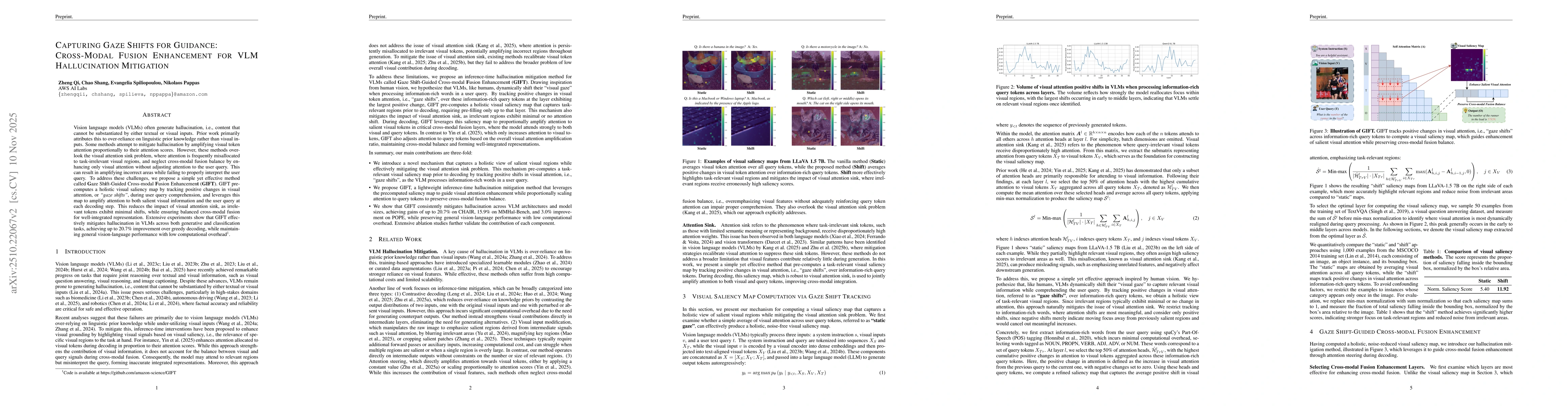 Thumbnail for Capturing Gaze Shifts for Guidance: Cross-Modal Fusion Enhancement for VLM Hallucination Mitigation