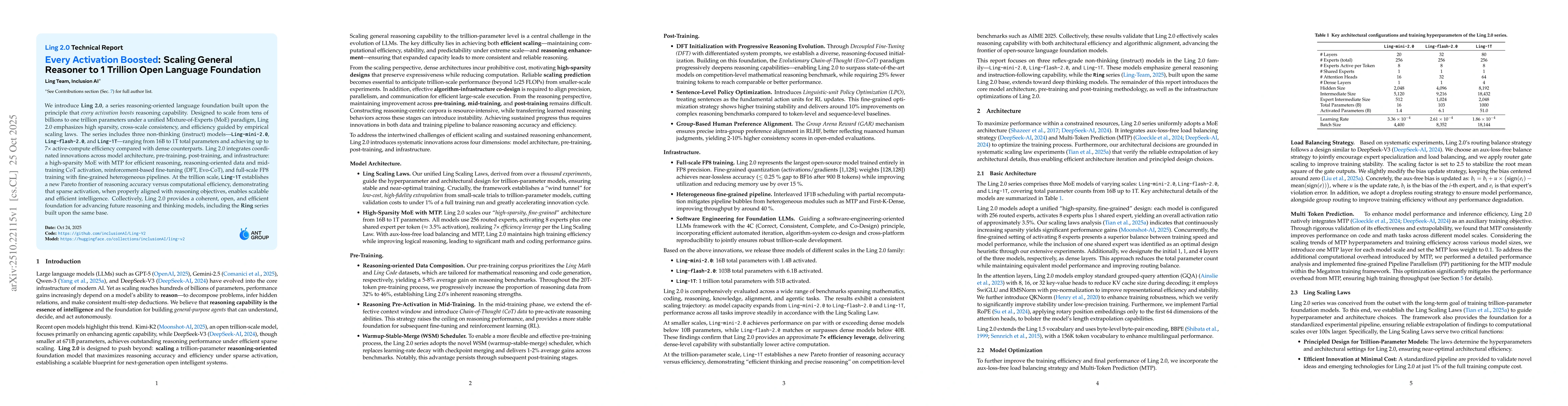 Thumbnail for Every Activation Boosted: Scaling General Reasoner to 1 Trillion Open
  Language Foundation