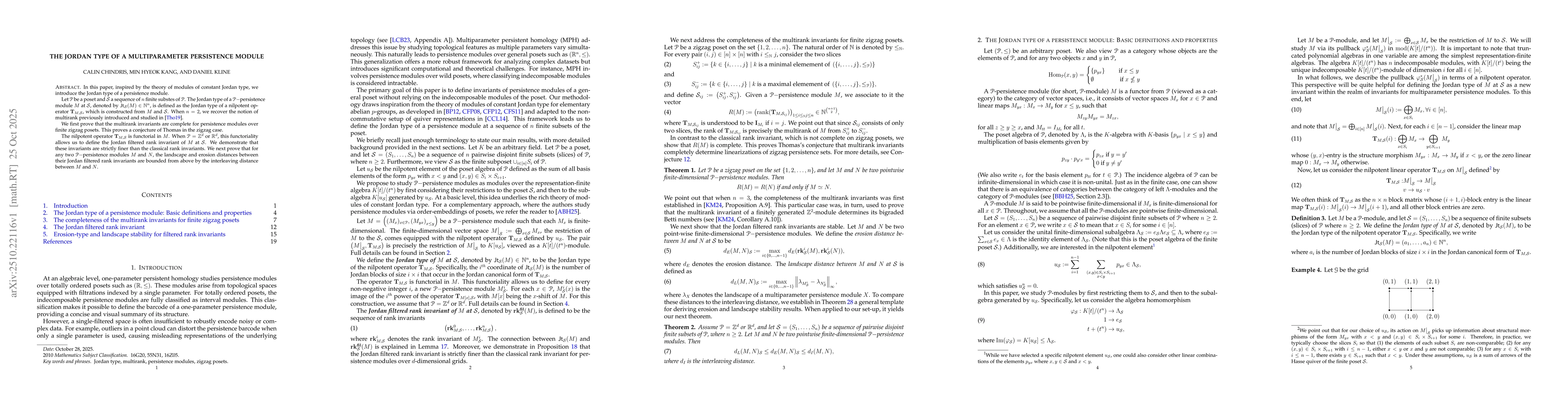 Thumbnail for The Jordan type of a multiparameter persistence module