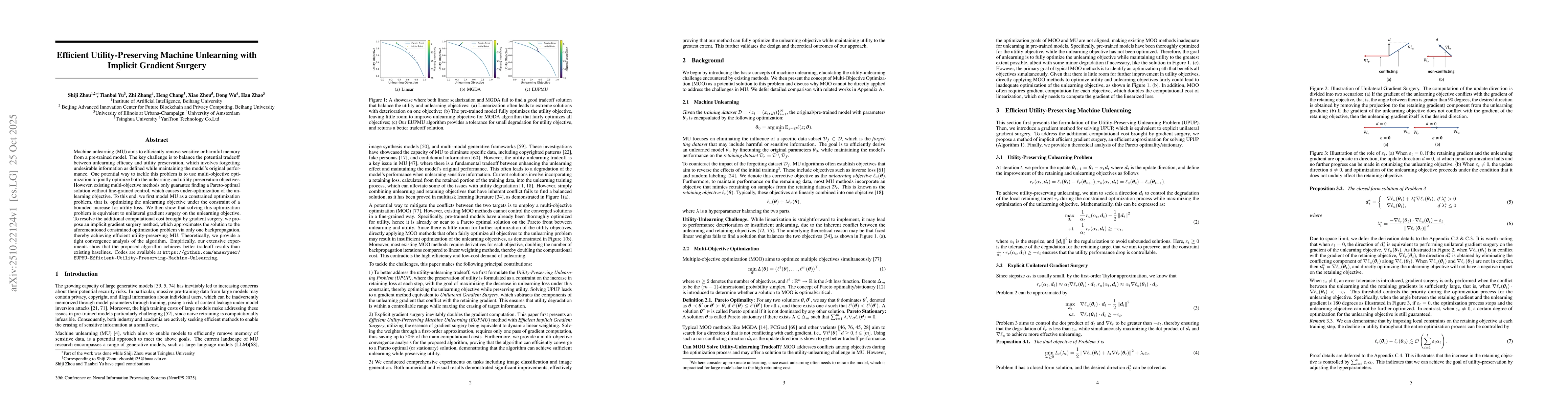 Thumbnail for Efficient Utility-Preserving Machine Unlearning with Implicit Gradient
  Surgery
