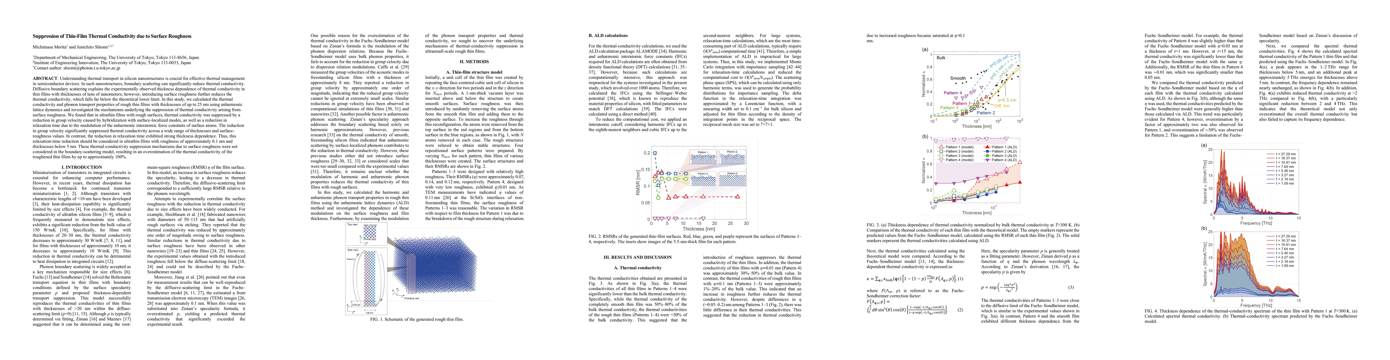 Thumbnail for Suppression of Thin-Film Thermal Conductivity due to Surface Roughness