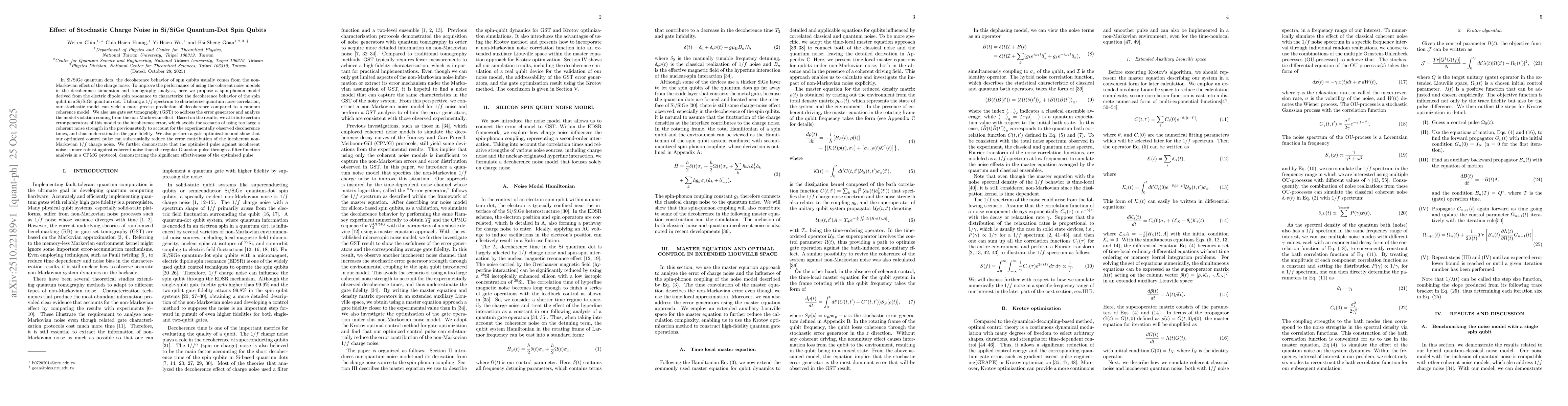 Thumbnail for Effect of Stochastic Charge Noise in Si/SiGe Quantum-Dot Spin Qubits