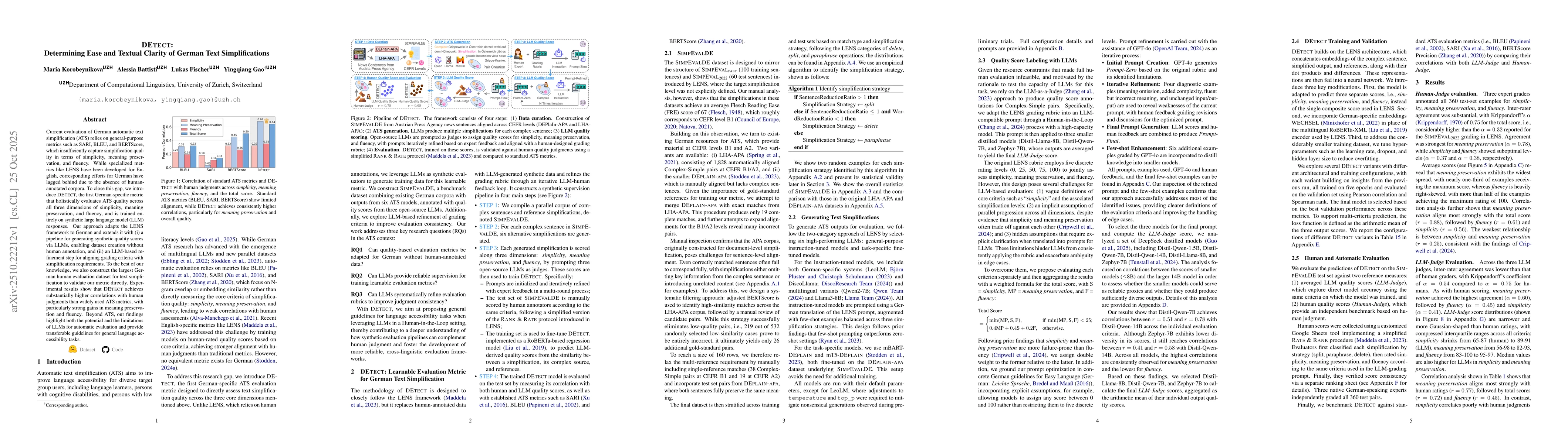 Thumbnail for DETECT: Determining Ease and Textual Clarity of German Text
  Simplifications