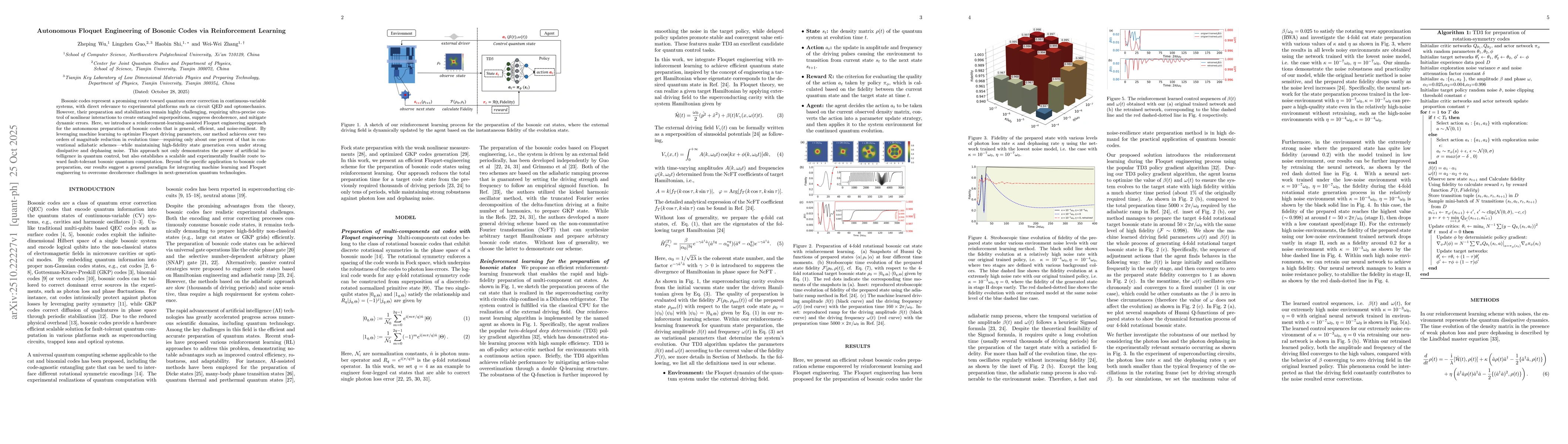 Thumbnail for Autonomous Floquet Engineering of Bosonic Codes via Reinforcement
  Learning